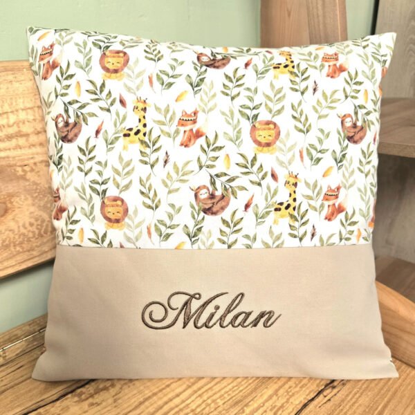 1carre Coussin - Prénom brodé