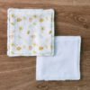 Lot de 4 cotons / lingettes - Feuilles d'automne