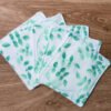 Lot de 5 cotons / lingettes - Feuilles vertes