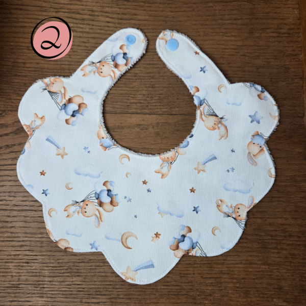 Lot de 2 bavoirs bébé 0-12 mois (motifs à choisir)
