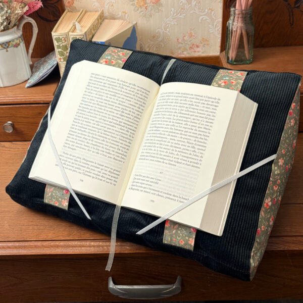 Coussin de lecture - vert sapin