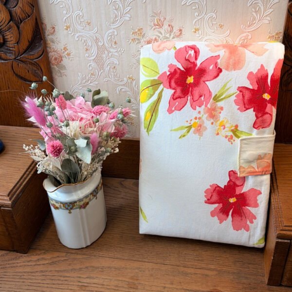 Grande pochette à livre fleurie